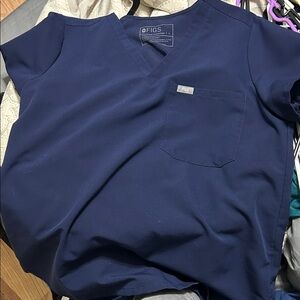 Figs Men's Deep Blue V-Neck Shirt